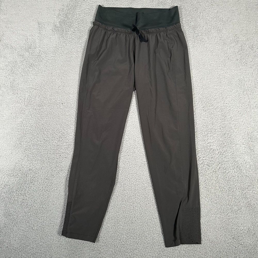 Athleta Pants Womens Size Small Green Gray Drawstring Active Stretch Lightweight